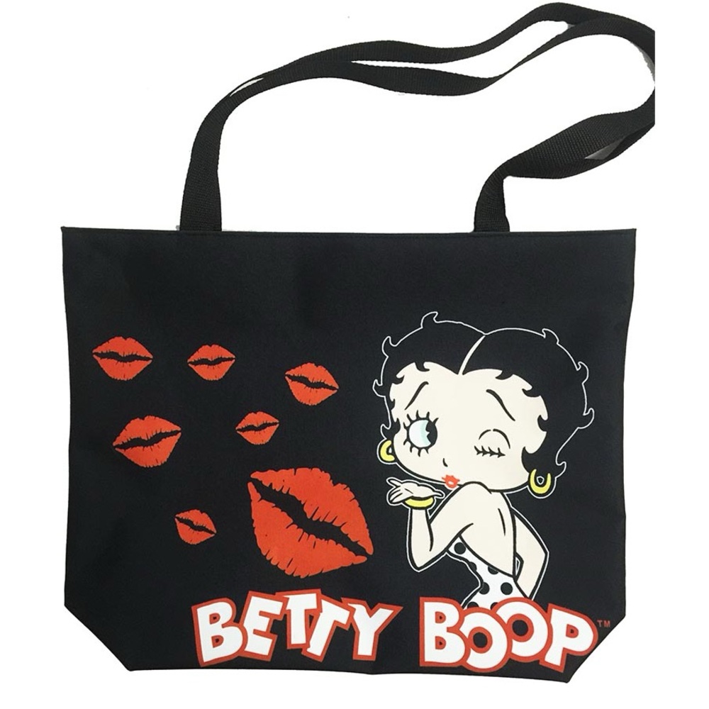 Betty Boop black red lips tote bag purse